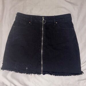 Black Denim Skirt